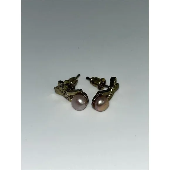 Vintage Lot Of 8 Gold Tone Pierced Earrings w/ Faux Pearls Unbranded - Picture 12 of 12